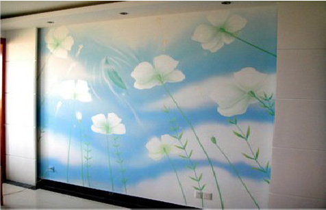 盐城画墙绘怎么画好白云的蓬松感？