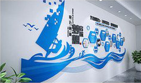 盐城海浪主题文化墙如何设计？