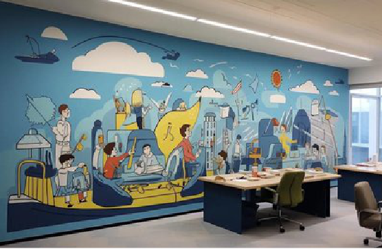 盐城办公室墙绘的特点。