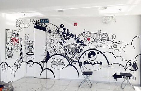 盐城手绘墙并非传统涂鸦。